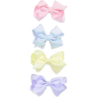 Capelli Kids Assorted 4-Pack Bow Hair Clips in Multi at Nordstrom