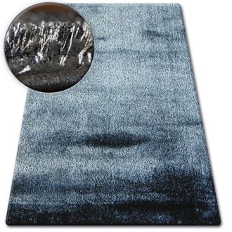 RugsX Alfombra Shaggy Verona Negro/plateado Black 80x150 Cm