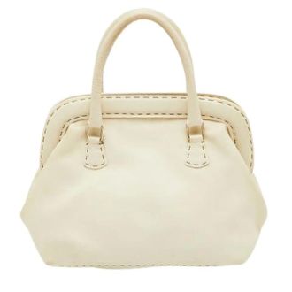 Fendi Pre-owned Handbags, female, White, Size: ONE SIZE Pre-owned Leather Handbag