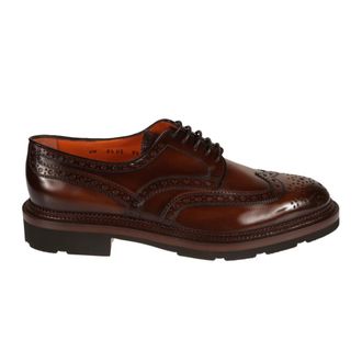 Santoni Emil Derbies - Heren - Nette schoenen - Bruin - 40 EU - Leer - Schoenen