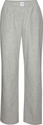 Copenhagen Pyjamahose COPENHAGEN STUDIOS, Damen, Gr. 32, N-Gr, grau, Web, Obermaterial: 100% Baumwolle, unifarben, bequem lang, Hosen Pyjamahose, aus leichter Ba