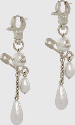 Vivienne Westwood Orecchini in ottone cromato con perle sintetiche