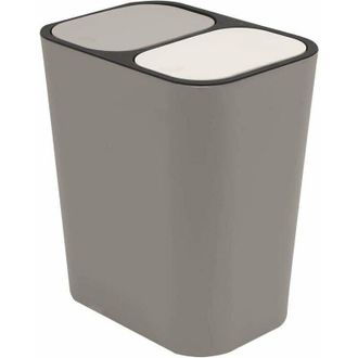 OEM Cubo De Basura Doble Para Reciclaje, Caja De Almacenamiento, Contenedor Rectangular De Pl&aacute;stico Con Bot&oacute;n Pulsador, Doble Compartimento Para Cocina, O