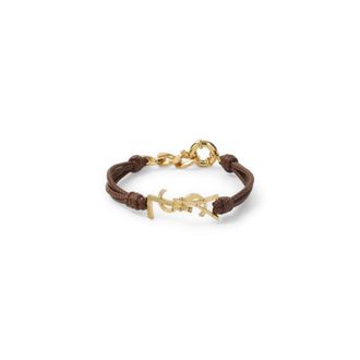 Saint Laurent Brown Multi-strand Bracelet
