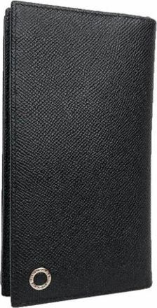 Bulgari Pre-owned Wallets, male, Black, Size: ONE SIZE Pre-owned Long wallet (bi-fold)
