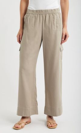 Nic+Zoe Eliot Wide Leg Cargo Pants in Dark Cobbleston at Nordstrom, Size Xx-Large