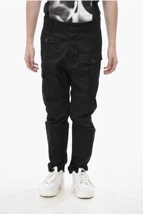Dsquared2 Stretch Cotton Cargo Pants with Belt Loops size 56