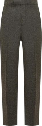 Thom Browne Backstrap Broeken - Heren - Nette broeken - Groen - XL - Wol - Broeken