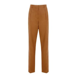 Elisabetta Franchi Broek van gabardine - Dames - Broeken - Bruin - Maat: XL Gabardine