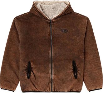 Diesel Giacca S-Bryan reversibile con logo - Marrone
