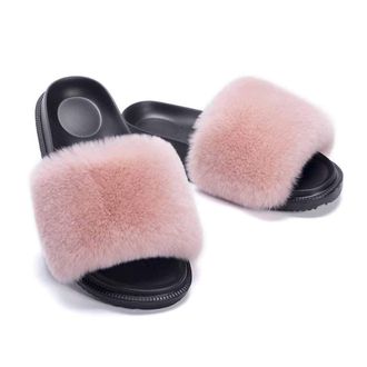 Generic Fluffy Sliders Womens, Slippers Warm Comfortable Soft For Women Slides Flip Flop Indoor Home Slippers Fluffy Sandals Winter Shoes for Indoor Outdoor F