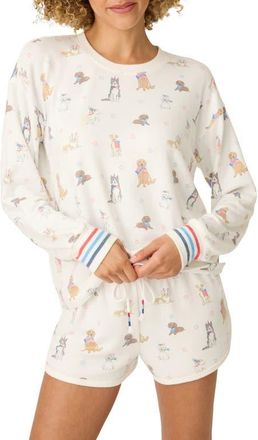 PJ Salvage Red, White & Woof Jersey Pajama Top in Ivory at Nordstrom, Size X-Large