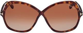 Tom Ford Rosemin 64mm Gradient Oversize Butterfly Sunglasses in Dhav/brng at Nordstrom Rack