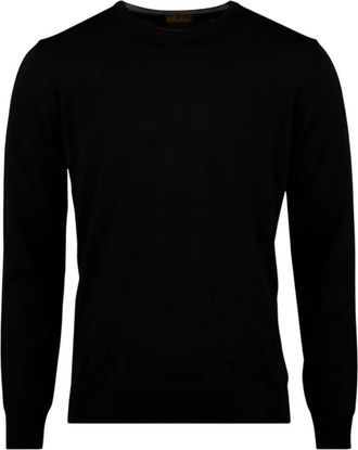 Stenströms Truien & Vesten, Heren, Zwart, M, Wol, Trui met ronde hals