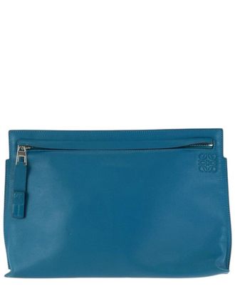 Loewe Turquoise Anagram Clutch Bag (Authentic Pre-Loved)