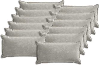 vidaXL Funda De Almohada 12 Uds. Houten Gris Claro 40 X 80 Cm Vidaxl