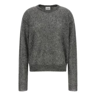 Nude Nude - Mohair Blend Trui Met Pailletten - Dames - Truien - Grijs - Maat: M Mohair
