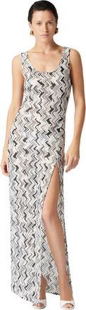 Missoni Long Cover-up Dress In Slub Zigzag Viscose Blend in Black at Nordstrom, Size 42 It