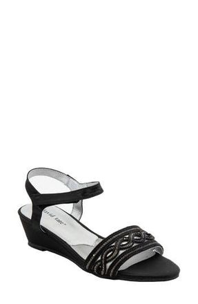 David Tate Indigo Wedge Sandal in Black at Nordstrom Rack, Size 9