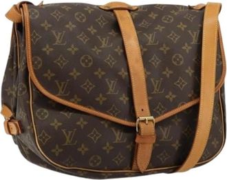 Louis Vuitton Pre-owned Cross Body Bags, female, Brown, Size: ONE SIZE Pre-owned Saumur 35 Shoulder Bag