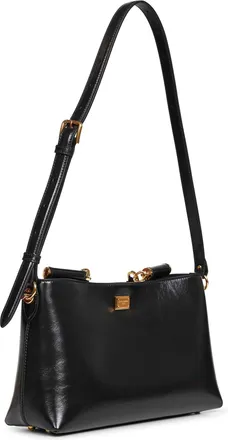 Dolce & Gabbana Womens Handbag Black Calf Leather Handbags Hand Bags