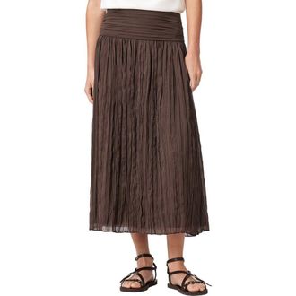 AllSaints Asal Midi Skirt in Bitter Brown at Nordstrom, Size 10 Us