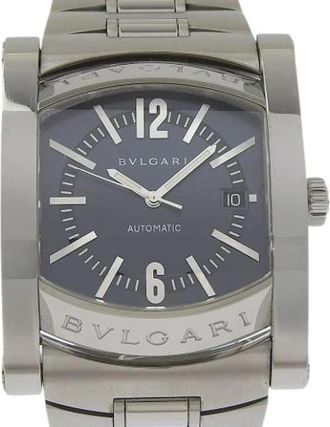 Bulgari Pre-owned Assioma Stainless Steel Automatic - Heren - Vintage Horloges - Grijs - ONE Size - Vintage