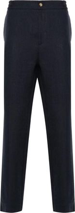 Etro Linnen broek met visgraatmotief - Heren - Broeken - Beige - Maat: XL Linnen