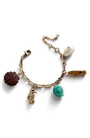 BaubleBar All At Sea Charm Bracelet in Gold Multi at Nordstrom