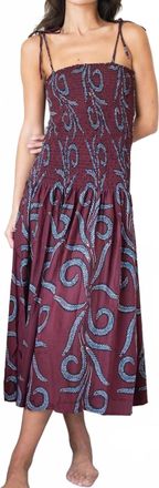 Natalie Martin Juliette Dress In Feather Bordeaux
