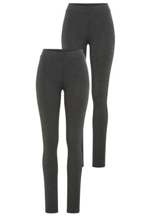 Ysabel Mora Leggings YSABEL MORA, Damen, Gr. L, N-Gr, anthrazit, Single Jersey, Obermaterial: 95% Baumwolle, 5% Elasthan, eng lang, Hosen Leggings