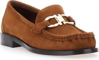 Ferragamo Brown Suede Loafers