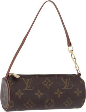 Louis Vuitton Pre-owned Pouch - Dames - Vintage Mini Tas - Bruin - ONE Size - Leer - Vintage