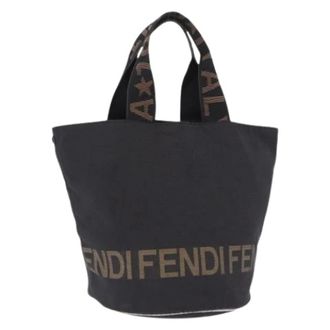 Fendi Bolso Tote de Lona Pre-owned - Pre-owned - Mujer - Negro - ONE SIZE