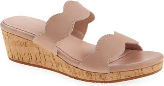 Chocolat Blu Fira Platform Wedge Slide Sandal in Rose Leather at Nordstrom, Size 8.5