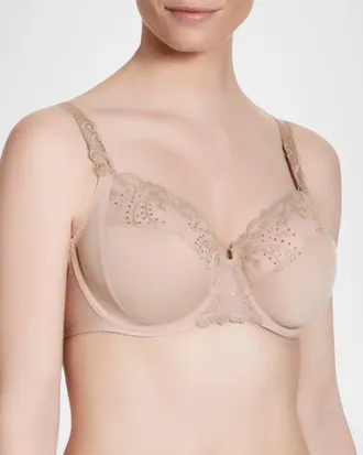 Simone P&eacute;r&egrave;le Delice Floral-Embroidered Full Cup Bra