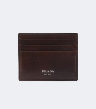 Prada Logo leather card holder
