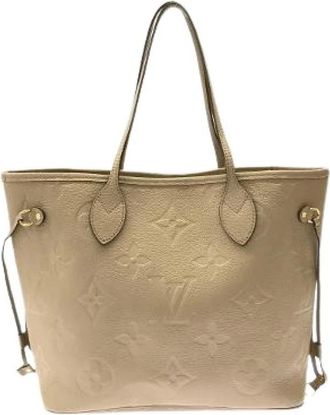 Louis Vuitton Pre-owned Monogram Empreinte Neverfull Tote - Dames - Vintage Shopper - Beige - ONE Size - Leer - Vintage