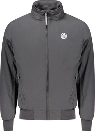 North Sails Zwarte Polyester Bomberjack met Zakken - Heren - Bomber jackets - Zwart - XL - Polyester - Jassen