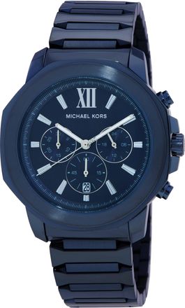 Michael Kors Oversized Prescott Chronograph Quartz Blue Dial Mens Watch MK9251