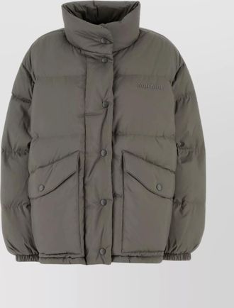 Miu Miu high collar polyester down jacket