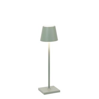 Zafferano L&aacute;mpara de mesa led verde salvia regulable zafferano