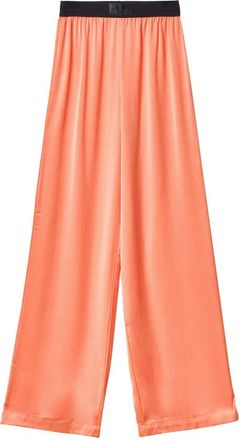 Ga&euml;lle Paris Oranje Broek Stijlvol en Elegant - Dames - Wijde Broeken - Oranje - M - Katoen - Broeken