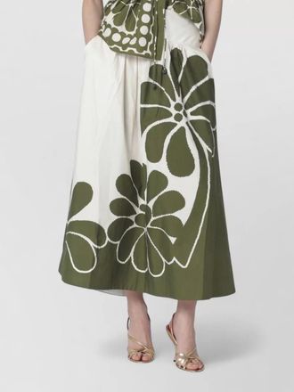 Farm Rio asymmetric draped skirt