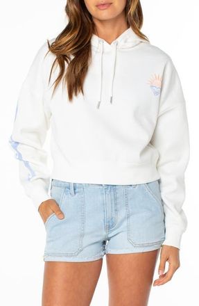 Roxy Breakwater Graphic Hoodie in Cloud Dancer at Nordstrom, Size Xx-Large