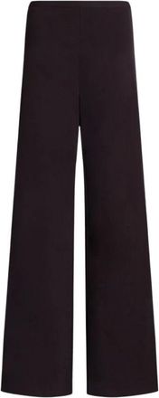 Alberta Ferretti Wijde pijpen broek met split - Dames - Wijde Broeken - Bruin - M - Broeken