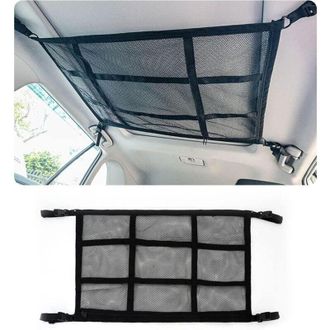 OEM Red De Almacenamiento Para Techo, Organizador De Techo Para Suv, Furgonetas Y Maleteros Con Cuatro Asas. Accesorio Interior Para Viajes De Camping Pro