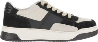 Hogan Leren Sneakers met Su&egrave;de Inzetstukken - Heren - Sneakers - Zwart - 41 1/2 EU - Su&egrave;de - Schoenen