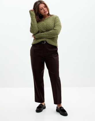 Contemporaine Womens Stretch satiny Universal pant Fit: Semi-slim leg, mid rise