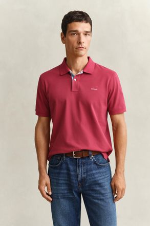 GANT Men Contrast Piqu&eacute; Polo Shirt (XXXL) MUTED RED